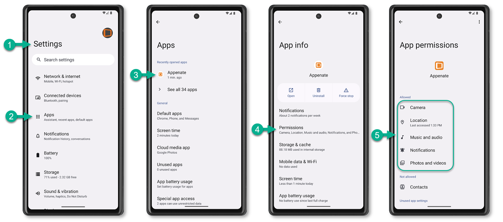 Installation & Device Management: App-machtigingen - schermafbeelding 3