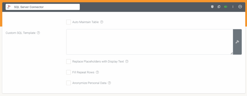 Formulier-connectoren: Overzicht van aangepaste SQL - schermafbeelding 1