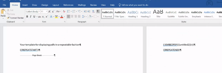 Sjablonen & data-uitvoer: Voeg bijgevoegde PDF's in templates in - schermafbeelding 1