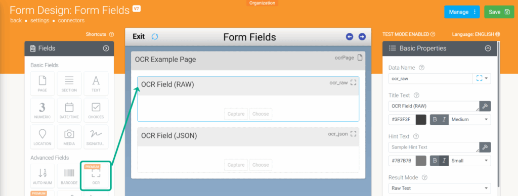 Veldtypes: Een OCR-veld instellen - schermafbeelding 2