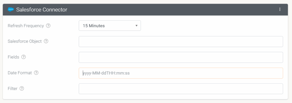 Databron-connectoren: Een Salesforce-gegevensbronconnector toevoegen - schermafbeelding 2